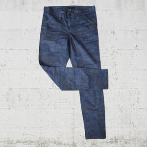 Sanctuary Blue Black Camo Camouflage Cropped Ankle Skinny Jeans Size 24